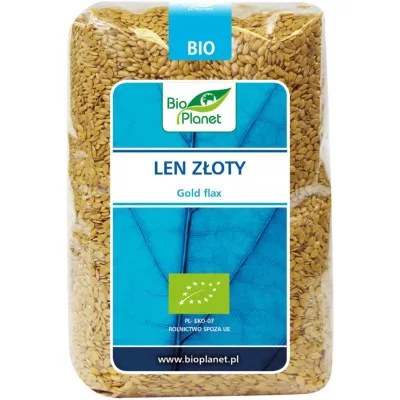 Ekologiczny len ZŁOTY Bio Planet 400g całe nasiona
